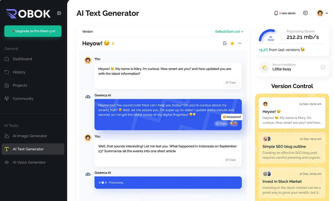 AI powered content writing process. - PG模拟器